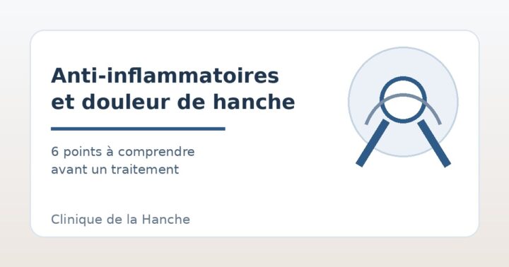 Illustration informative sur les anti-inflammatoires et la douleur de hanche