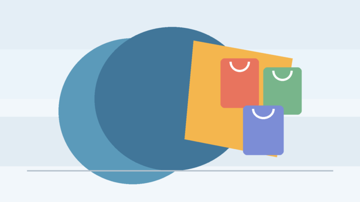 Illustration de sacs de courses pour un article sur la hanche sensible