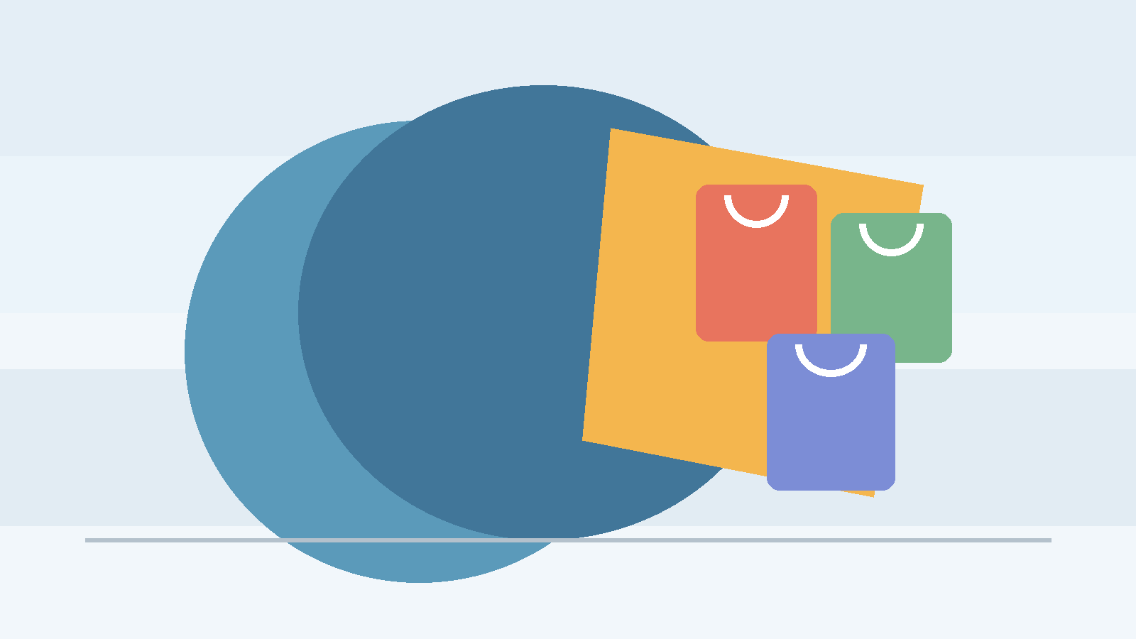 Illustration de sacs de courses pour un article sur la hanche sensible